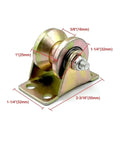 Heavy Duty V Groove Caster Wheels 4 Pack One Quarter Inch Steel Sliding Gate Rollers heavy duty steel roller with dimensions