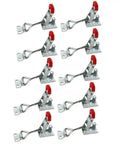 Heavy-Duty Toggle Latch Set For Cabinets And Doors, 10-Piece Adjustable Woodworking Hardware with wear-resistant steel in rows