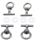 Beefy Rugged Single Pack Eye Bolts Ring Eye Bolt 304 Stainless Steel Lifting Eye Nuts Kit For Secure Hoisting And Rigging Easy To Carry Shoulder Eye Screw And Ring Set, four bolts with washers