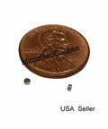 Ultra Tiny Round Disc Magnets 1/16x1/32 Inch N52 Rare Earth Magnets shown next to penny for scale