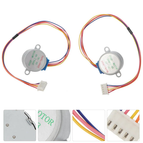 2 Piece Heavy Duty Wire Stepper Motor For Cnc Engraving And Milling Machine Featuring A Battle Tested Design With Knockout Vibration Control And Top Tier Thermal Management For Real World Performance, showcasing silver motors with colorful wiring.