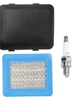 Air Filter And Cleaner Cover Replacement Kit Plug And Play With Easy Install For Honda GCV135 GCV160 GCV190 Engines And HRB216 HRB217 HRR216 Lawn Mowers And Pressure Washers Compatible With 17211-ZL8-023 And 17231-Z0L-050 showing filter, cover, and plug.