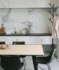 Modern kitchen with 4 Pack Must Have Ginkgo Leaf Drawer Knobs Zinc Alloy With Gold Finish Leaf Shape Single Hole Cabinet Pull Handles.