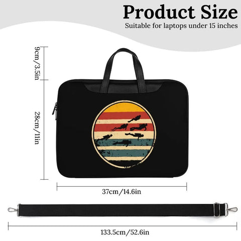 Vintage Scuba Inspired Laptop Tote Bag Leather Computer Case For Work Go To Carryall That Doubles As A Daily Workhorse Durable