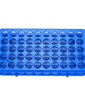 Top Notch Detachable Plastic Test Tube Holder Rack For 5ml 10ml 15ml Tubes 50 Hole Blue Lab Gear Organizer Corrosion Resistant HIPS Material
