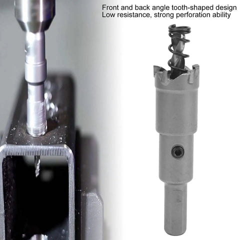 Heavy Duty Carbide Hole Cutter Set 16mm For Electricians Drilling Metal Plates Steel Iron And Aluminum Up To 3MM Thick Cutting Thickness With Fast Clean Results on steel tube