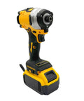 Gangsuqd Cordless Impact Wrench With Brushless Motor Delivers Huge Torque For Cars Trucks And Rv Safe Rechargeable Electric Driver Tool with battery and textured grip.