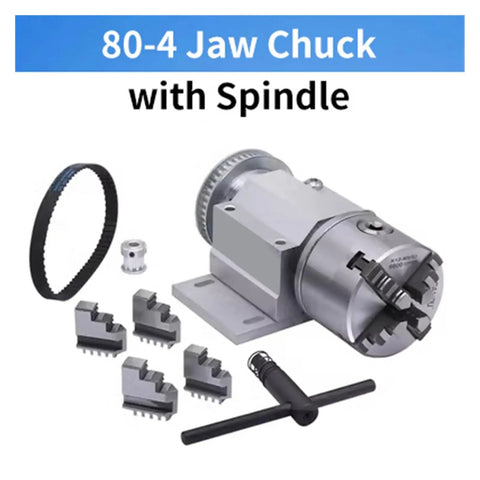 Premium Three Jaw Chuck And Four Jaw Chuck Kit For Cnc Router And Woodworking Machinery Built Tough From Steel With Adjustable Grips