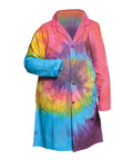 Multicolor Tie Dye Lab Coat Medium Size For Science Class And Lab Work Dope Vibe With Durable Protective Coat And Practical Pockets