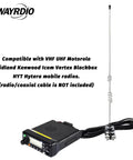 Dual Band 17 Inch NMO Mobile Antenna For VHF UHF 144/430 MHz Radios alongside radio unit