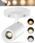 Three Color Temperature Adjustable LED Ceiling Spotlight Flush Mount With Directional Beam For Living Room And Bedroom 10W 800lm CRI90 White Beam Range 15 To 55 Degrees Easy Install Monopoint Fixture
