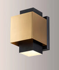 Gold And Black LED Outdoor Wall Light Fixture For Porch, Patio, Garage And Hallways, Waterproof Exterior Sconce With Modern Wall Mount