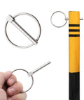 Heavy Duty Lynch Pin Set Of 2 In 1/4 Inch By 1-3/4 Inch Stainless Steel With Ring 304 Grade Lynch Pins For Bikes Tractors Trailers Trucks