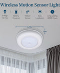Battery Powered Closet Lights With Motion Sensor And Photocell Cordless LED Night Light Wireless Ceiling Light For Hallway