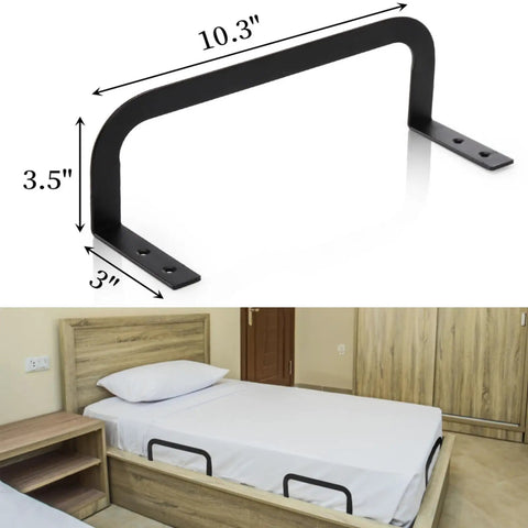 Heavy Duty 4 Pack Mattress Retainer Bars Lock Down Your Bed Frame With Tough Metal Slide Stoppers Non Slip Bed Grippers 10.3L x 3.5H inches.