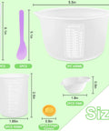 Ultimate Resin DIY Kit Silicone Measuring Cups Set With 600ml And 100ml Mixing Cups and tools with sizes shown
