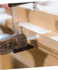 Installation of a stainless steel dowel pin in wood structure, part of 100 Pcs Stainless Steel Cylindrical Dowel Pins For Machinery, Automotive, And Electronics, Precision Fastening Elements For Structural Integrity, Easy Installation And Removal, Corrosion Resistant Dowels set.