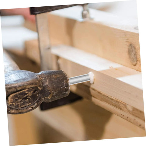 Installation of a stainless steel dowel pin in wood structure, part of 100 Pcs Stainless Steel Cylindrical Dowel Pins For Machinery, Automotive, And Electronics, Precision Fastening Elements For Structural Integrity, Easy Installation And Removal, Corrosion Resistant Dowels set.