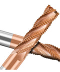 Heavy Duty Carbide Roughing End Mill Four Flute Tungsten Steel Router Bit For Cnc Woodworking and Cabinet Build, detailed view.