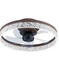 WAZYKJMDXX Ceiling Fan with Light 20 Inch Handheld Remote 6 Speeds Modern, featuring a crystal ring and modern design.