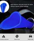 Long Neck Oil Funnel For Cars Spill Free Multi Function Plastic Fuel Funnel For Quick Oil And Fluids Fills Universal