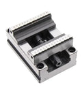 Heavy Duty Self Centering CNC Vise With Concentric Jaws For Four And Five Axis Turntables Quick Lock Down Feature close-up view
