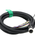 Cognex In-Sight 7000 9000 24V Power IO Cable M12 A-Coded 12 Pin Female To Flying Lead for Checker 201 DataMan Vision System, 1m
