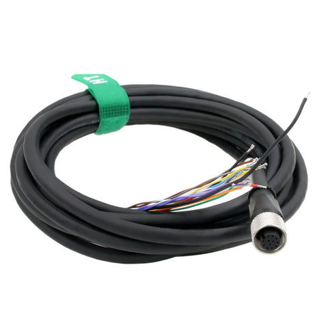 Cognex In-Sight 7000 9000 24V Power IO Cable M12 A-Coded 12 Pin Female To Flying Lead for Checker 201 DataMan Vision System, 1m