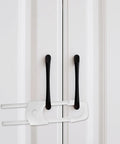 6 Piece White Childproof Cabinet Locks For Babies Easy Install No Drill Plastic Safety Locks For Kitchen Cabinets And Drawers