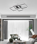 Modern Dimmable LED Flush Mount Ceiling Light 2x2 Square Acrylic Lamps in living room, warm to cool white finish