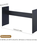 Wooden Keyboard Stand For Yamaha P143 P145 P223 P225 Digital Pianos, Sturdy Wood Furniture Stand with dimensions labeled