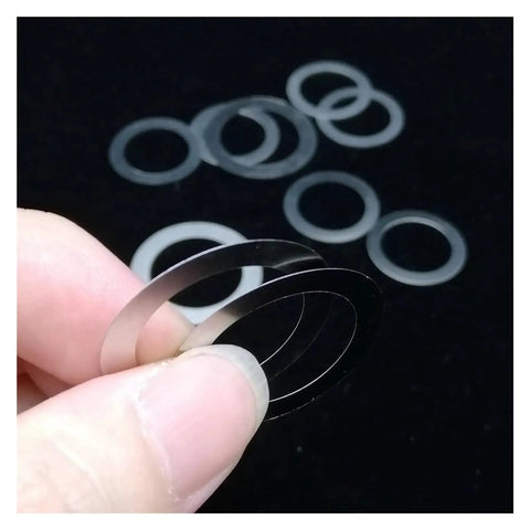 Ultra Thin Flat Washer Set 600 Pieces M3 To M20 304 Stainless Steel Gasket Shim Assortment 0.2mm Thick Heavy Duty Washers For Precise Load Distribution And Rust Resistant Outdoor Use, thin stainless washers held by hand