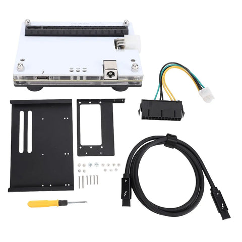 Crush 4K Gaming Frames On Any Rig Using Mini External Gpu Dock Station Supporting Thunderbolt 3 And 4 components including cable and bracket.