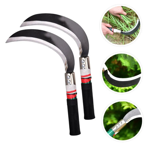 Two Piece Manganese Steel Gardening Weeder Tool Set With Durable Manual Reaping Hook For Weeding Harvesting And Cultivating In The Garden