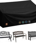 All Weather 2 Seater Outdoor Bench Cover Waterproof 53W By 26D By 35H Inches Fits Metal Cast Iron Hardwood Patio Furniture For 2