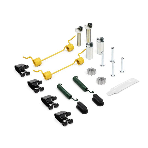 Exact Oe Replacement Rear Parking Brake Hardware Kit Fits Dodge Ram 1500 Models 2006-2008 Perfectly Match Part Numbers 18k1130 And 19203469 For Reliable Performance Without Any Modifications Needed To Fix Your Brakes, assorted metal springs and clips