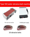 Top Rated Mini Belt Sander Desktop Electric Power Tool For DIY Woodworking Projects Compact Sanding Machine with 20 abrasive belts.
