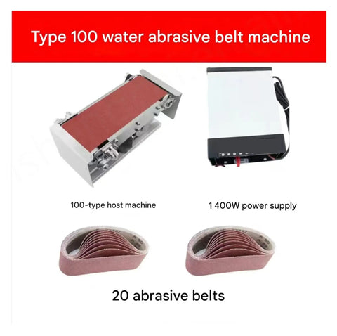 Top Rated Mini Belt Sander Desktop Electric Power Tool For DIY Woodworking Projects Compact Sanding Machine with 20 abrasive belts.