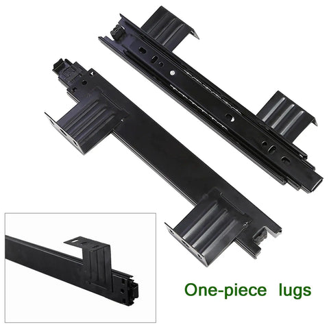 Bad Ass 3 Fold Telescopic Keyboard Drawer Glide Under Desk Sliding Tray With Smooth Quiet Operation Built From Cold Rolled Steel Is Rust Resistant And Holds Up Against Daily Grinds Perfect Setup For Gamers Who Want Solid Performance All Day, black steel slide rail