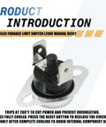 2 Pack L200F Furnace Limit Switch With Manual Reset 200 Degree Overheat Protection Replacement Safety Switch For Most Furnaces Durable HVAC Sensor Easy Install Plug And Play.