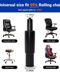 2.4 Inch Short Gas Lift Cylinder For Office Chairs compatible with executive, office, stool, and gaming chairs, universal fit
