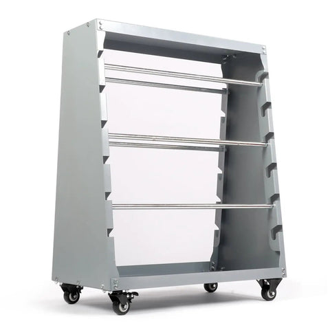 Heavy Duty Wire Spool Rack With Wheel 6 Rod Cable Dispenser For Electrical, Industrial And Retail Use Keeps Spools Organized