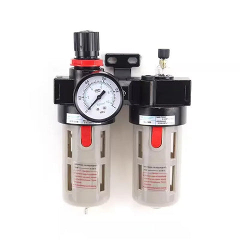 Air Compressor FRL Combination With Oil Water Separator Filter Regulator Lubricator Easy Hookup For 1/4 3/8 1/2 Inch Ports