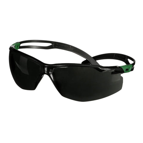 Top Tier Sport Safety Glasses Featuring Ir Five Gray Optics And Recessed Temple Ribs For Knockout Comfort And Seamless Ppe Compatibility On Heavy Duty Work Sites, black green frame, sporting design.