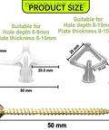 Heavy Duty Self Drilling Anchor Screws Set 20 40 60 80 Pcs Plastic Expansion Drywall Anchors with dimensions labeled
