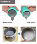 Comparison of Automatic Solder Paste Mixer For SMT Tin Cream Mixing effects before and after stirring, showing consistency improvement.