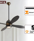 Close-up of matte black ceiling fan with robust metal details and pre-drilled holes, showcasing Two Pack Farmhouse Flush Mount Ceiling Lights With Vintage Industrial Vibe Matte Black Open Cage Fixtures For Hallway, Entryway, Living Room Anti Corrosive Painted Finish.