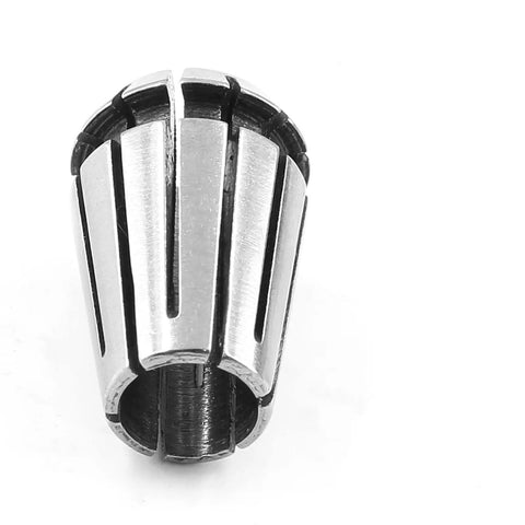 Close-up of Two Pack ER11 Collet Set With One Eighth Inch And One Quarter Inch Spring Collets for CNC engraving and milling tools