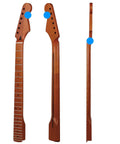 22-Fret Strat-Style Electric Guitar Neck With Canadian Roasted Maple Matte Finish 14-Inch Radius Fingerboard Bone Nut Polished Edges Ready For Replacement Or Upgrading Your Rig, front side view