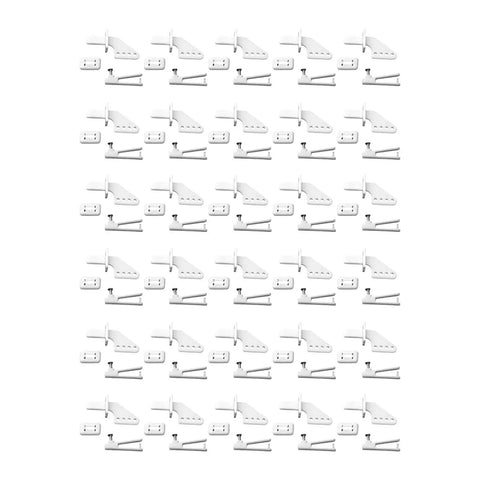 30 Pieces RC Aircraft Control Sets 8.1 Cm For DIY Fixed Wing Planes Repair With Screws Compact Electric Plane Accessories Kit For Model Aircraft Enthusiasts Easy Install And Handy Tools displayed neatly against a white background